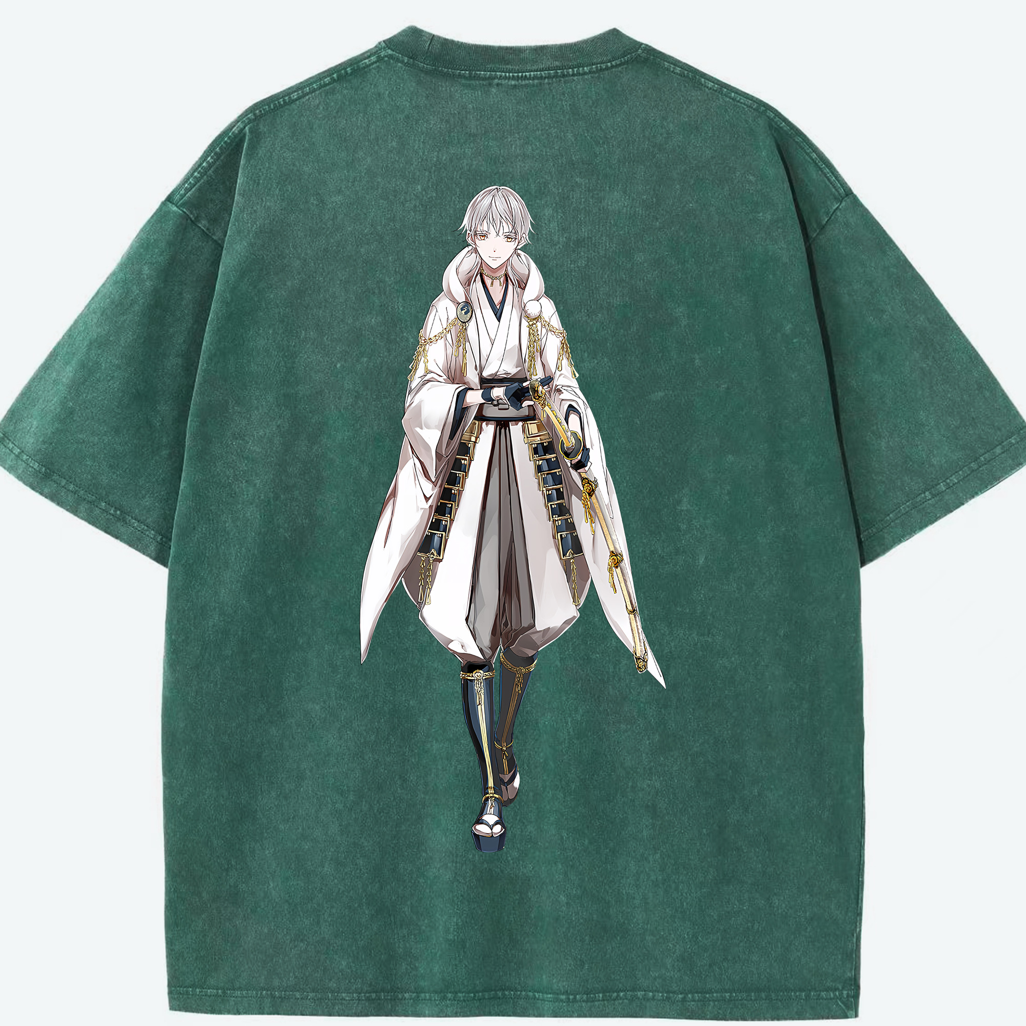 （画像用） 刀剣乱舞 Touken Ranbu 綿100% ヴィンテージ風 半袖Tシャツ（背面プリント）